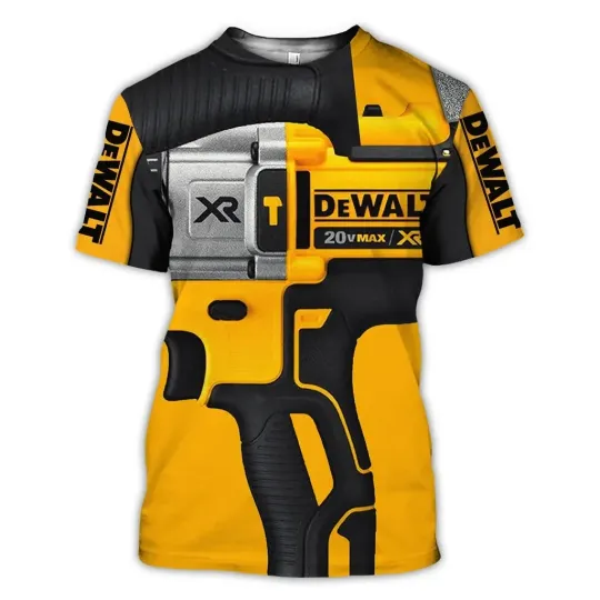 Discover Dewalt 3D All Over Printed T-Shirt Hand Tools