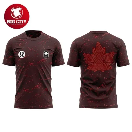Discover Team Canada 3D Hockey Milano Cortina 2026 T-Shirt