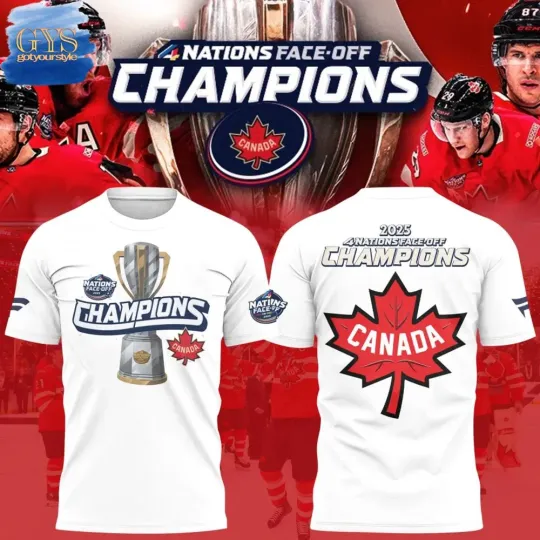 Discover Canada1Team Champions 4Nations FaceOff 3D T-Shirt