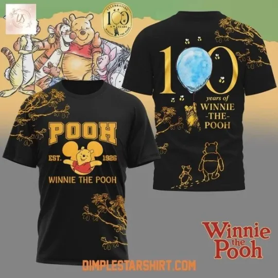 Discover Winnie the Pooh 100 Years Anniversary 3D T-Shirt Unisex