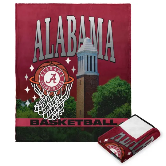 Discover Red White College Basketball Fan Flannel Throw Blanket