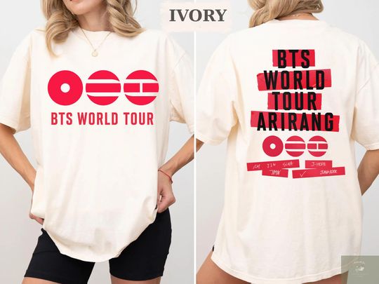 Discover Boy Band BTS Kpop T-Shirt, BTS World Tour 2026 Merch Gifts, Bangtan Come Back Shirt For Army, BTS Army 2-Sides Tee Gift