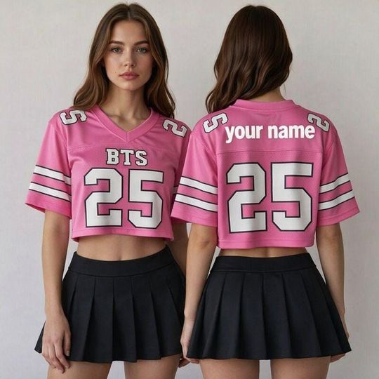 Custom BTS Crop Top Jersey, Kpop Football Shirt