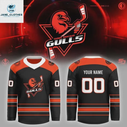 Discover Personalized San Diego Gulls 24-25 Limited Edition Hockey Shirt Fullsize