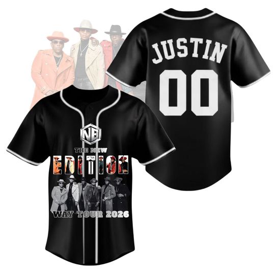 Custom The New Edition Way Tour 2026 Baseball Jersey, NE4LIFE Tour, New Edition Shirt, Retro R&B Concert Tee, NE Concert Merch, Music Fan