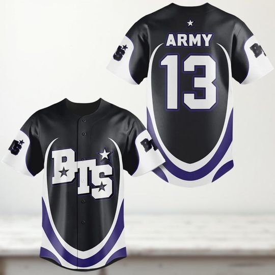 Custom BTS 2026 World Tour Baseball Jersey, Bangtan Comeback Jersey for Army, Kpop Album Jersey, Kpop Fan Gift, Army Kpop Jersey