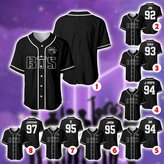 Kpop Baseball Jersey, Custom Fan Gift, BTS Inspired Niche, World Tour 2026-2027 Outfit