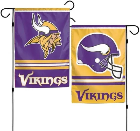 football Minnesota Vikings Double Sided Garden Flag