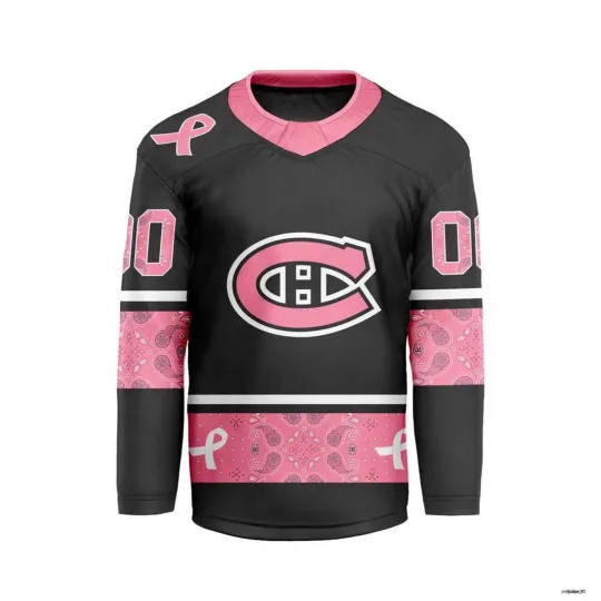 Discover Personalized Montreal Canadiens Hockey Shirt Fight Breast Cancer