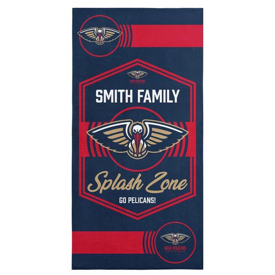 Discover New Orleans Pelicans Beach Towel: NBA Dominion Style, Personalized Fan Gift