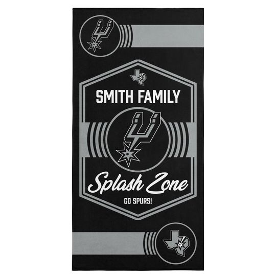 Discover San Antonio Spurs Beach Towel: NBA Dominion Style, Personalized Fan Gift