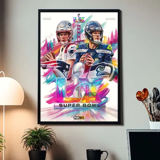 Discover Super Bowl LX 2026 Patriot Vs Seahawk Matchup On Feb 8 2026  Poster