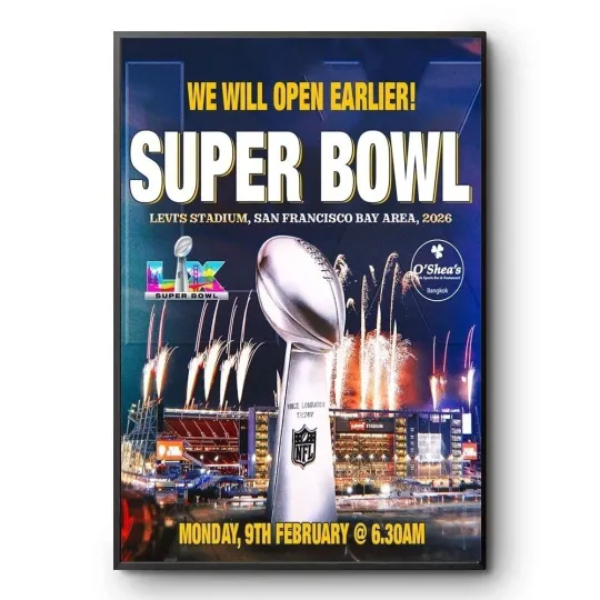 Discover Rise and Shine It’s Super Bowl 2026 Wall Art Poster