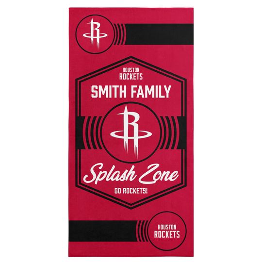 Houston Rockets Personalized Beach Towel: NBA Dominion Fan Gift