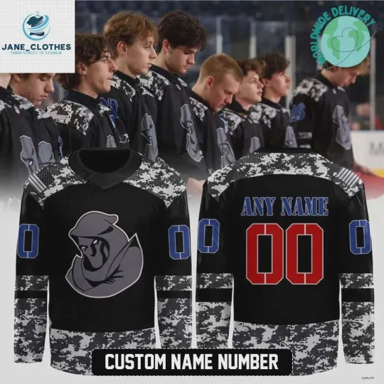 Discover Custom Youngstown Phantoms x Military Appreciation Night Hockey Shirt