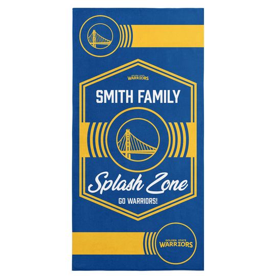 Discover Golden State Warriors Beach Towel: NBA Dominion Style, Personalized Fan Gift