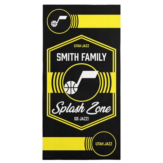 Discover Utah Jazz Personalized Beach Towel: NBA Dominion Style