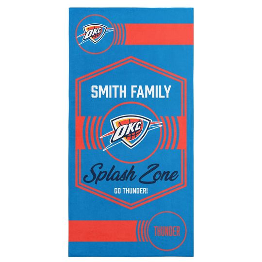 Oklahoma City Thunder Beach Towel: NBA Dominion Style, Personalized Fan Gift