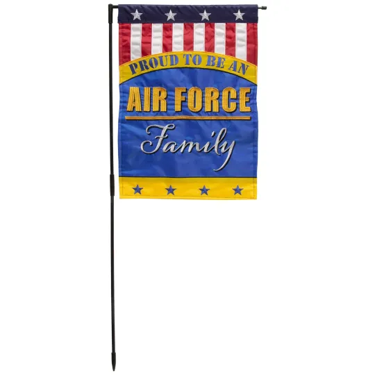 Discover Proud to Be an Air Force Family Double Sided Garden Flag with Pole
