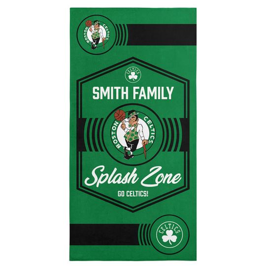 Discover Boston Celtics Beach Towel: NBA DominionStyle, Personalized Fan Gift
