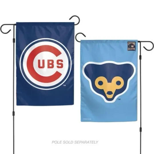 Discover CHICAGO CUBS COOPERSTOWN COLLECTION 2 SIDED GARDEN FLAG 12"X18" YARD BANNER