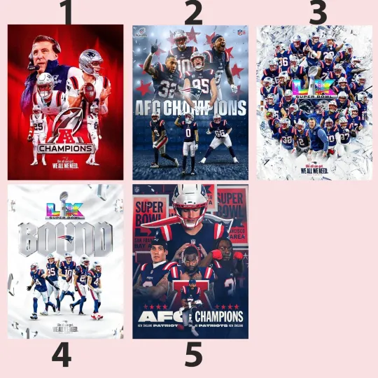 Discover New England Patriots Championship Dynasty Super Bowl Era 2026 Poster