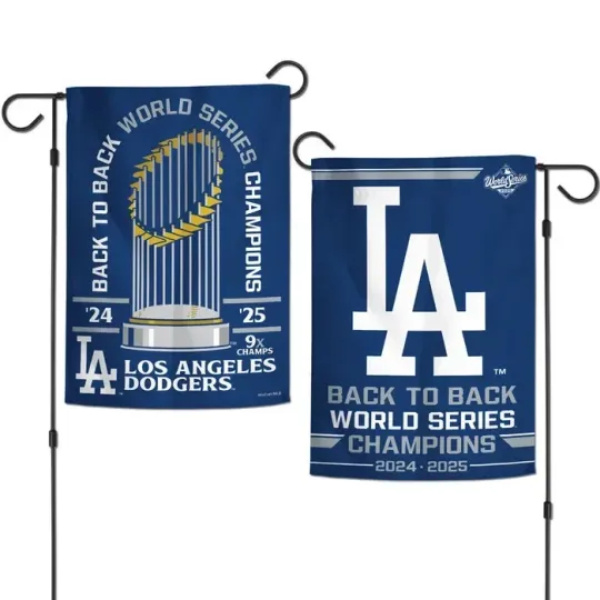 Discover LOS ANGELES BASEBALL 2025 WORLD SERIES CHAMPS 2 SIDED GARDEN FLAG