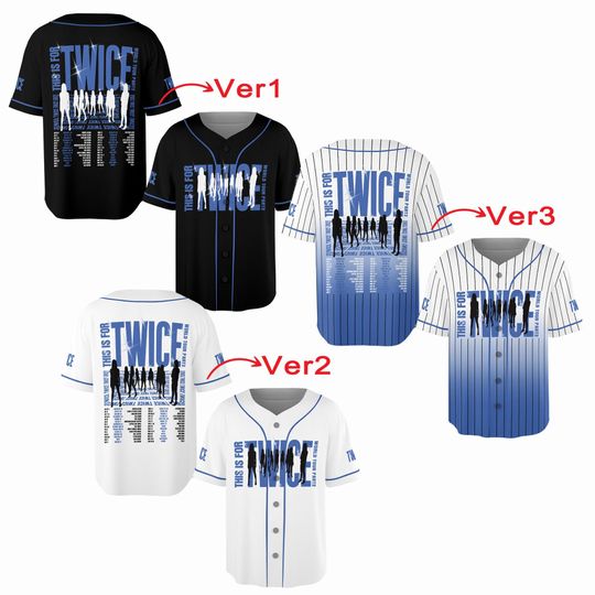 Discover TWICE Concert 2026 Unisex Jersey, Custom Twice Jersey, Kpop Jersey, Twice Kpop Merch, Twice Gift For Once, Twice This Is For World Tour