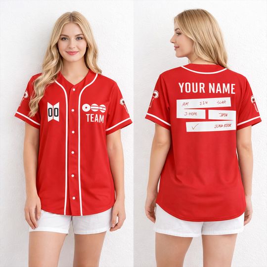 Discover Custom Tour Idol Baseball Jersey, Custom Baseball Jersey For Teen Girl Women Baseball Kpop Fan, World Tour 2026 2027 Jersey