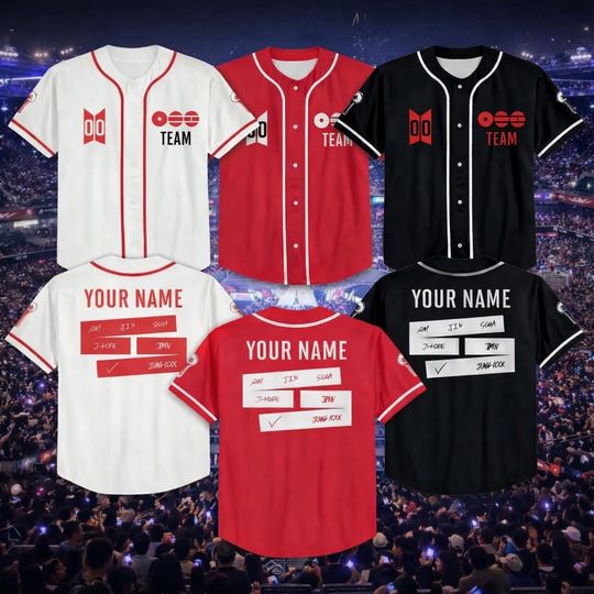 Discover Custom Tour Kpop comeback Baseball Jersey, Custom Baseball Jersey For Teen Girl Women Baseball Kpop Fans, World Tour 2026 world tour Jersey