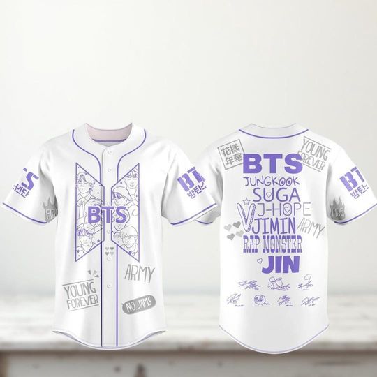 Custom BTS 2026 Baseball Jersey, Bangtan Comeback Jersey for Army, Kpop Album Jersey, Kpop Fan Gift, Army Kpop Jersey, Gift For Fan