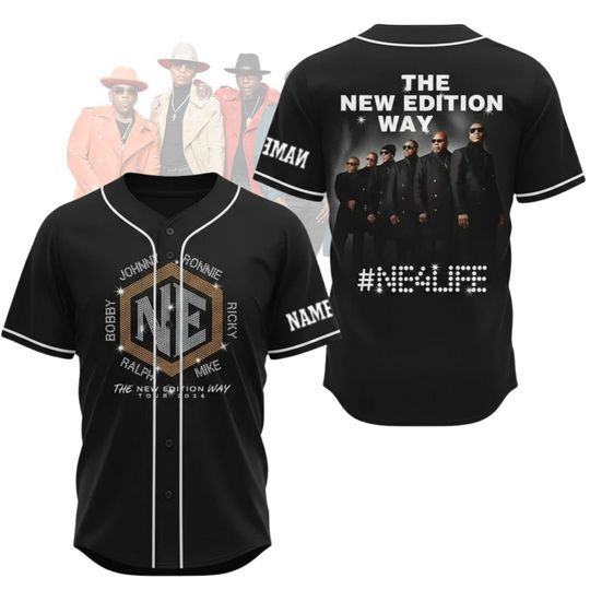 The New Edition Way Tour 2026 Baseball Jersey, NE Jersey Shirt, R&B Concert Vintage Streetwear, Toni Braxton/ Boys 2 Men, NE Fan Gift