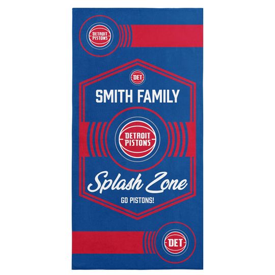 Discover Detroit Pistons Beach Towel: NBA Dominion Style, Personalized Fan Gift