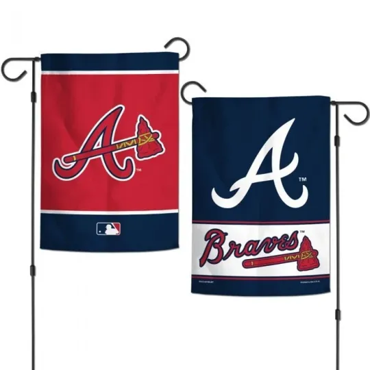 ATLANTA BASEBALL 2 SIDED GARDEN FLAG