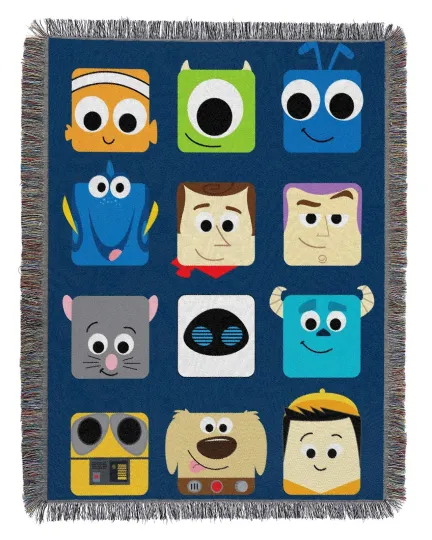 Discover Northwest Disney-Pixar Woven Tapestry Throw Blanket, 48" x 60", Pixarland