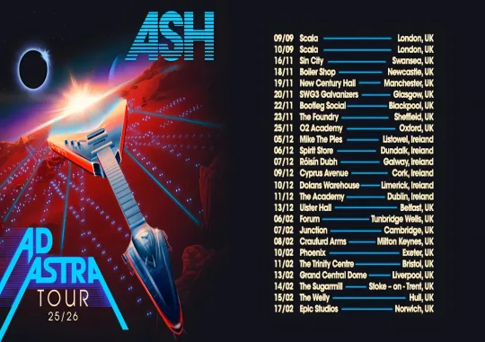 Discover Ash UK Ireland Tour 2025/2026 A3 A4 Print Poster Music Album Unframed
