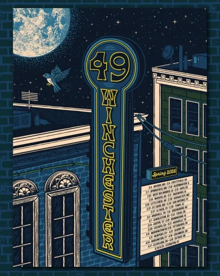 49 Winchester 2026 Tour Poster – Country Rock Band Concert Wall Art