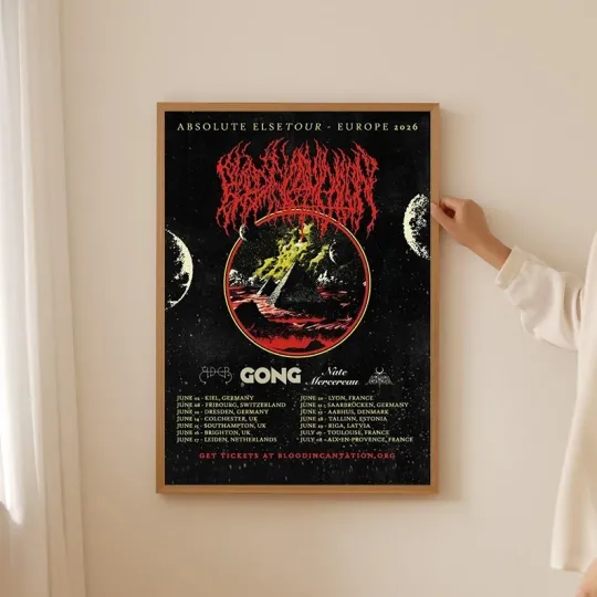 Discover Absolute Elsewhere Tour Europe 2026 June Cities Metal Concert Poster