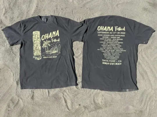 Discover Ohana Festival 2025 Ca Lounge T-Shirt Dual Side Reprint