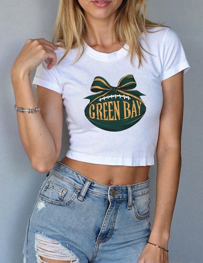Discover Green Bay Football Baby Tee, Green Bay T Shirt, Womens Trendy Game Day Top, Cute Fan Shirt, Tailgate Gift