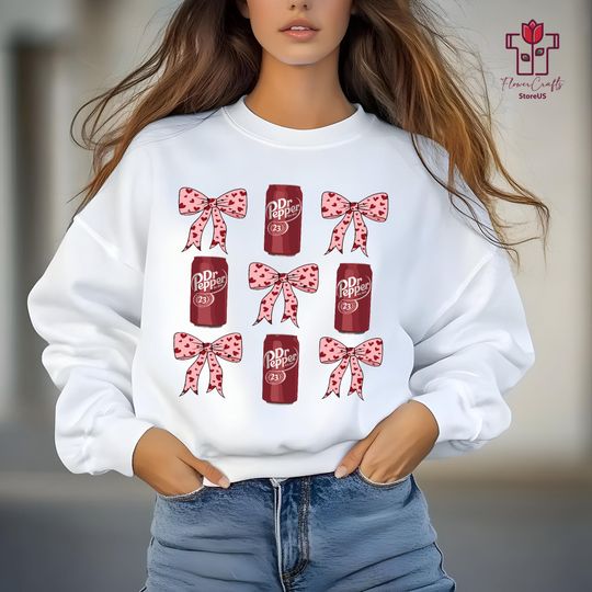 Discover Dr Pepper Shirt, Pink Bow Retro Graphic Tee, Soda Lover Gift