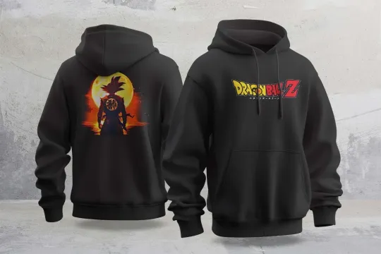 Son Goku Dragon Ball Z Double Sided Hoodie Unisex Men Women