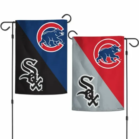 CHICAGO WHITE SOX HOUSE DIVIDED 2 SIDED GARDEN FLAG