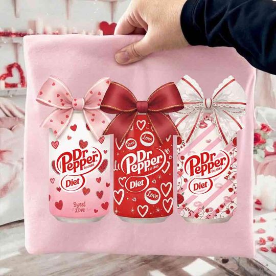 Discover Valentine Soda Sweatshirt, Diet Dr Pepper Valetine Sweatshirt, Cute Pink Valentine Graphic