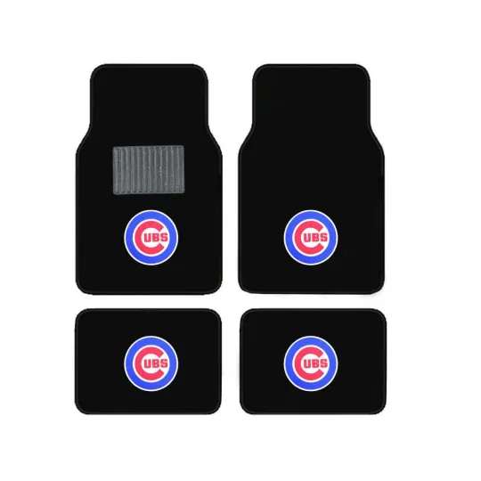 New Chicago Cubs Car Truck Front Rear Back Carpet Floor Mats Set