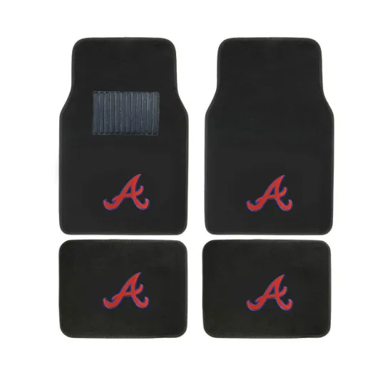 Discover Brand New Atlanta Braves Car Truck Front Back Carpet Floor Mats