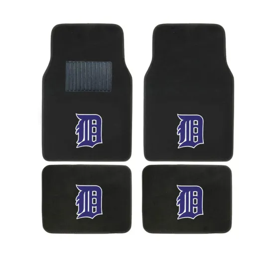 Discover Detroit Tigers Car Truck Front Rear Carpet Floor Mats Set