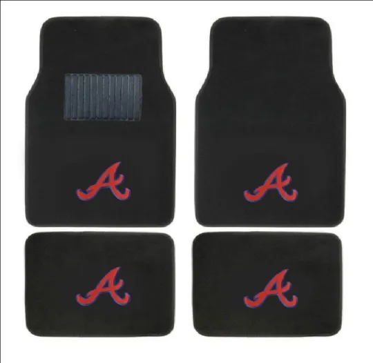 Discover Atlanta Braves Car Truck Suv Front Carpet Floor Mat Set