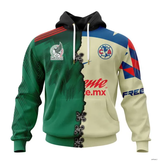 Discover Personalized LIGA MX Club America Mix Mexico 3D Hoodie