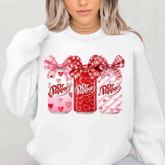 Discover Dr Pepper Valentines Sweatshirt, Cute Holiday Crewneck, Soda Lover Shirt, Gift For Her
